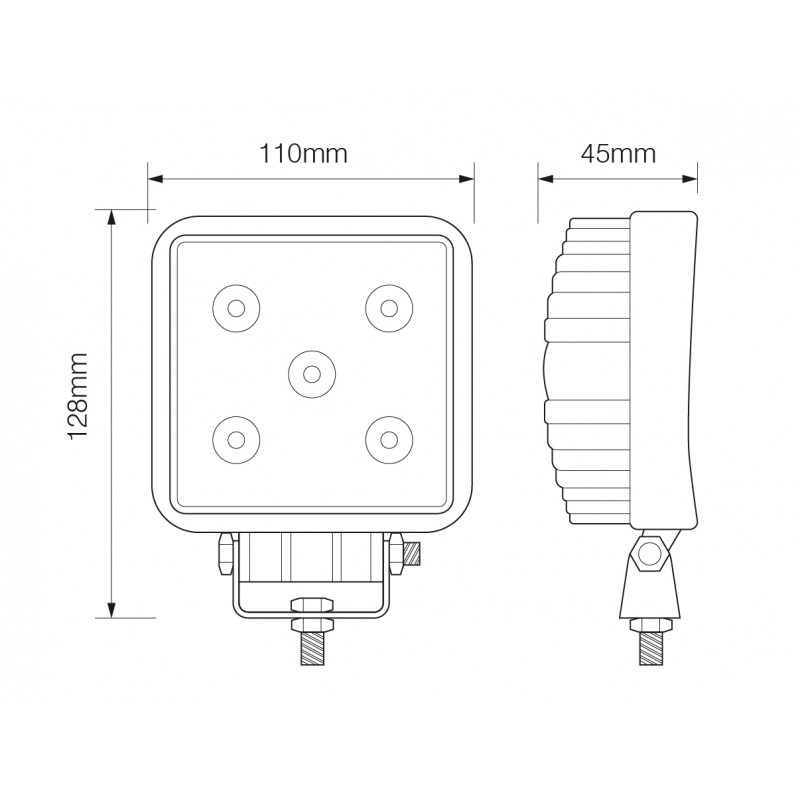 Square Flood Lamp - 10-110V