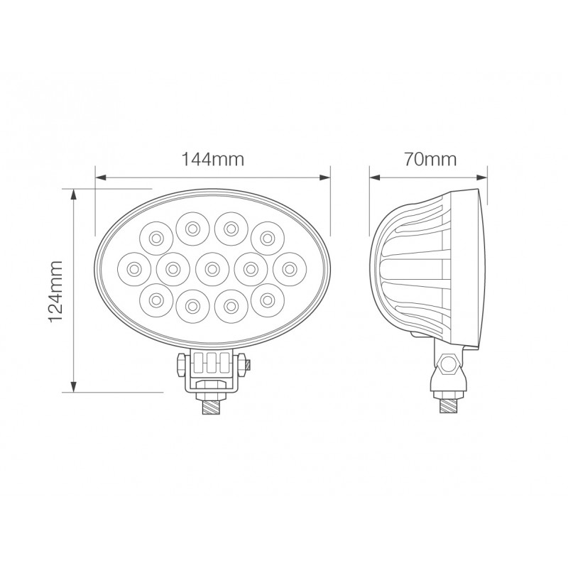 High-Powered Oval Flood Lamp