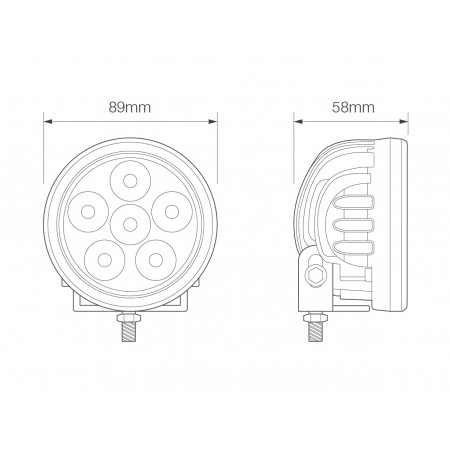 Round Reverse / Work Lamps - R23 Approved