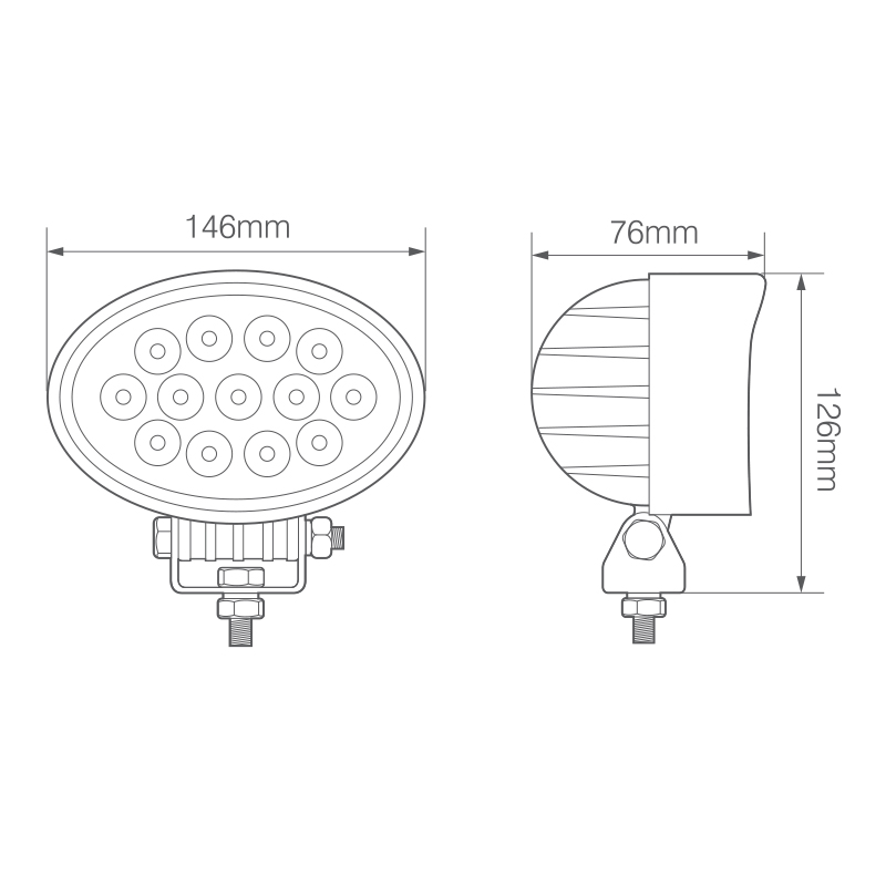 39W Oval Flood Lamp